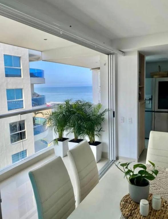 Hermoso apto vista al mar, entrada a la playa, Porto Vento Morros Cartagena, aire acondicionado - 3