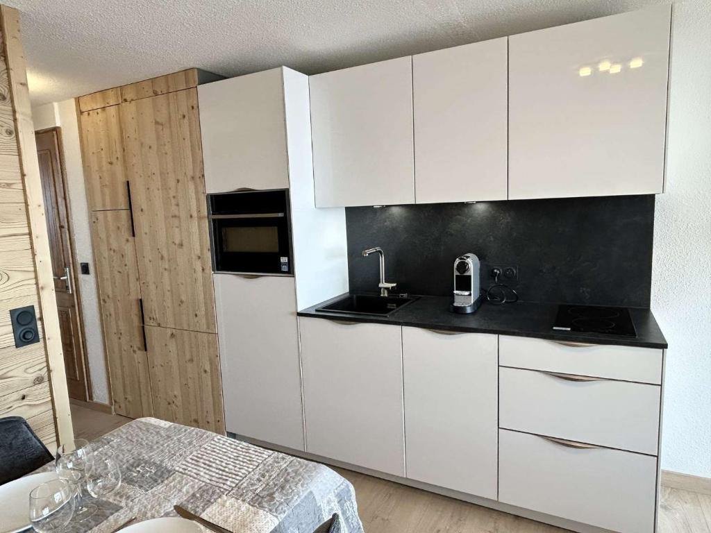 Studio cabine rénové aux Saisies pour 4 pers, terrasse - 5
