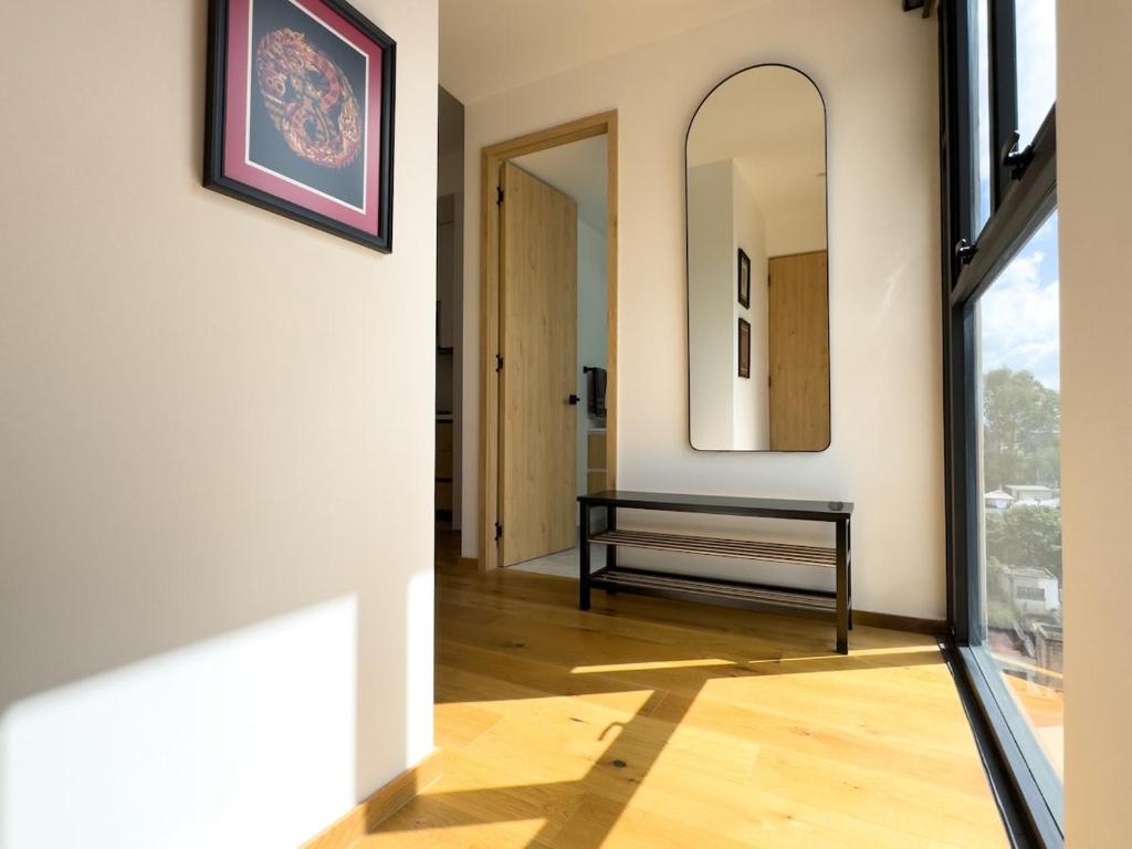 Roma-Condesa · Terraza privada + Queen · A/C - 1