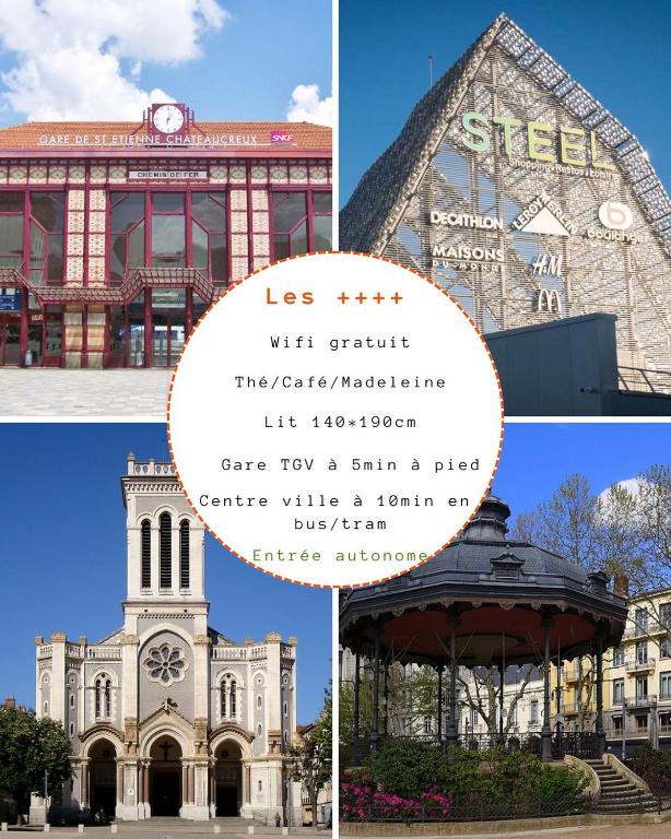 Zeus de Saint-Etienne- Elegant T2 TGV à 5min - 5