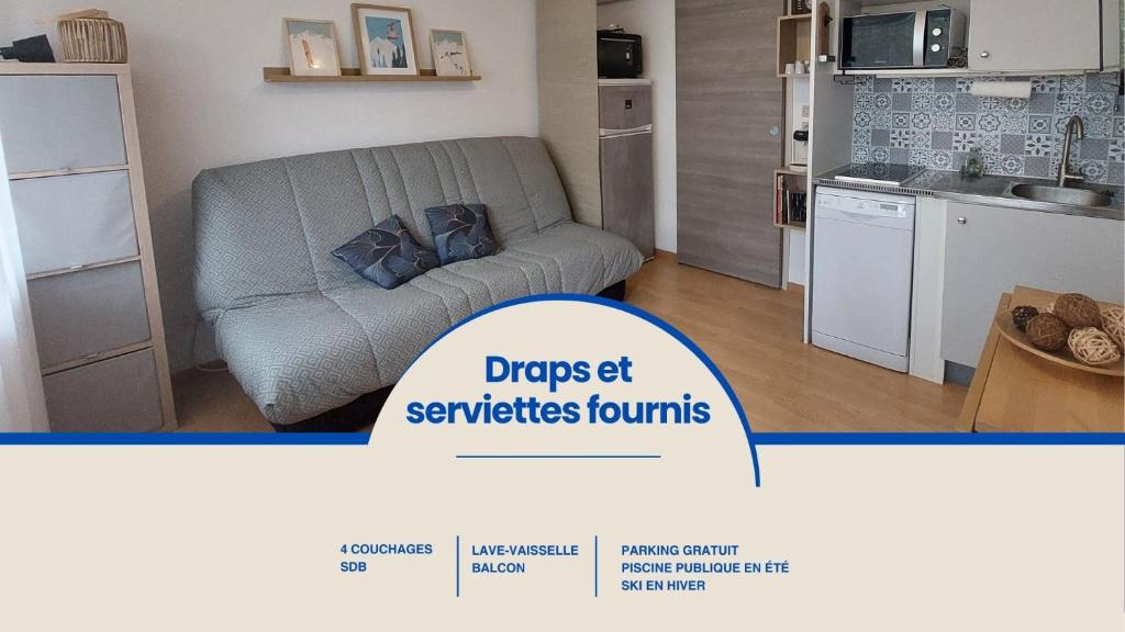 Studio avec Balcon - La Godille - 4 personnes - 1