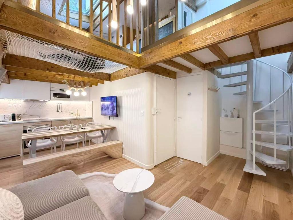 Architect Renovated Family Duplex 4 bedrooms Opéra Lafayette AC 9p CCTV in Common Areas - 3