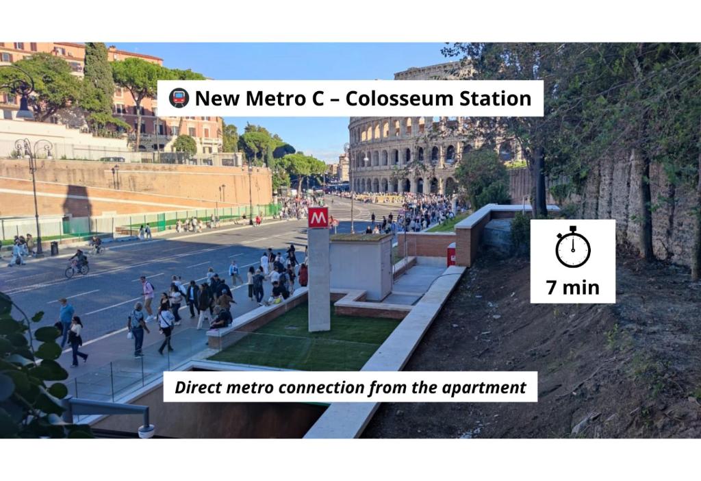 Domvs Clavdia - 7min to Colosseum by Metro, Station under apt, Roma, 6pax, A-C - 4