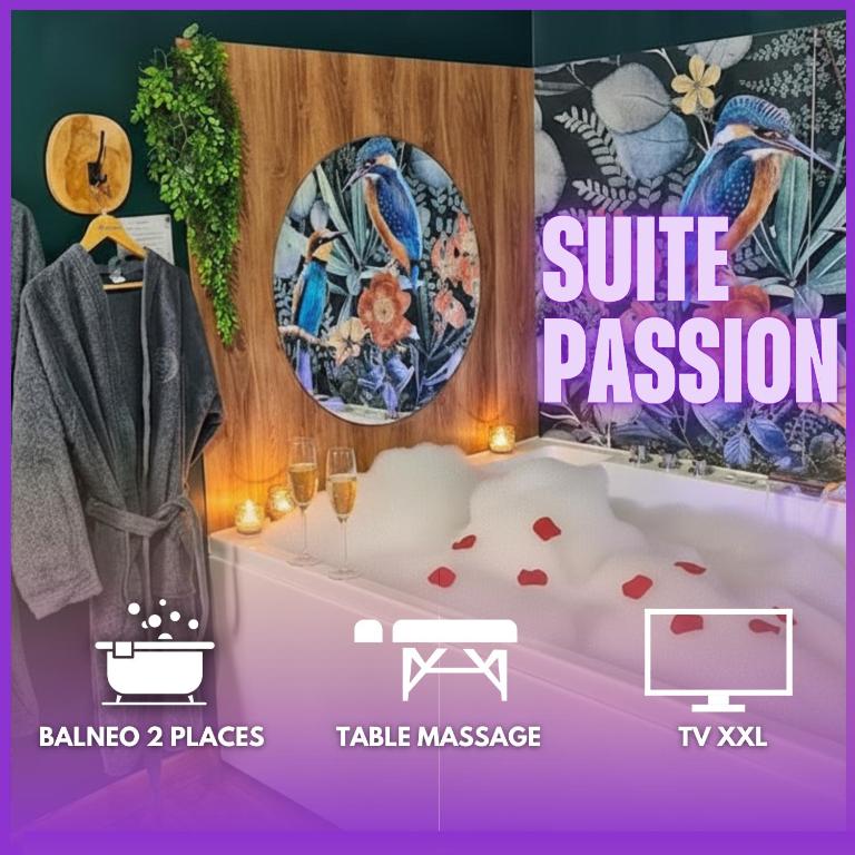 Suite Passion - Jacuzzi privé - Table massage - 2