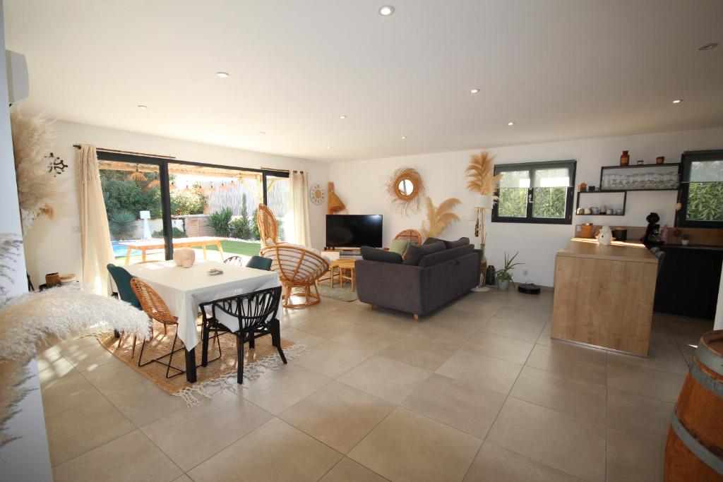 Belle villa contemporaine climatisee, piscine privee, 6 - 8 couchages, 3 chambres, wifi, à 3 km de la plage -LXDALI25B - 3