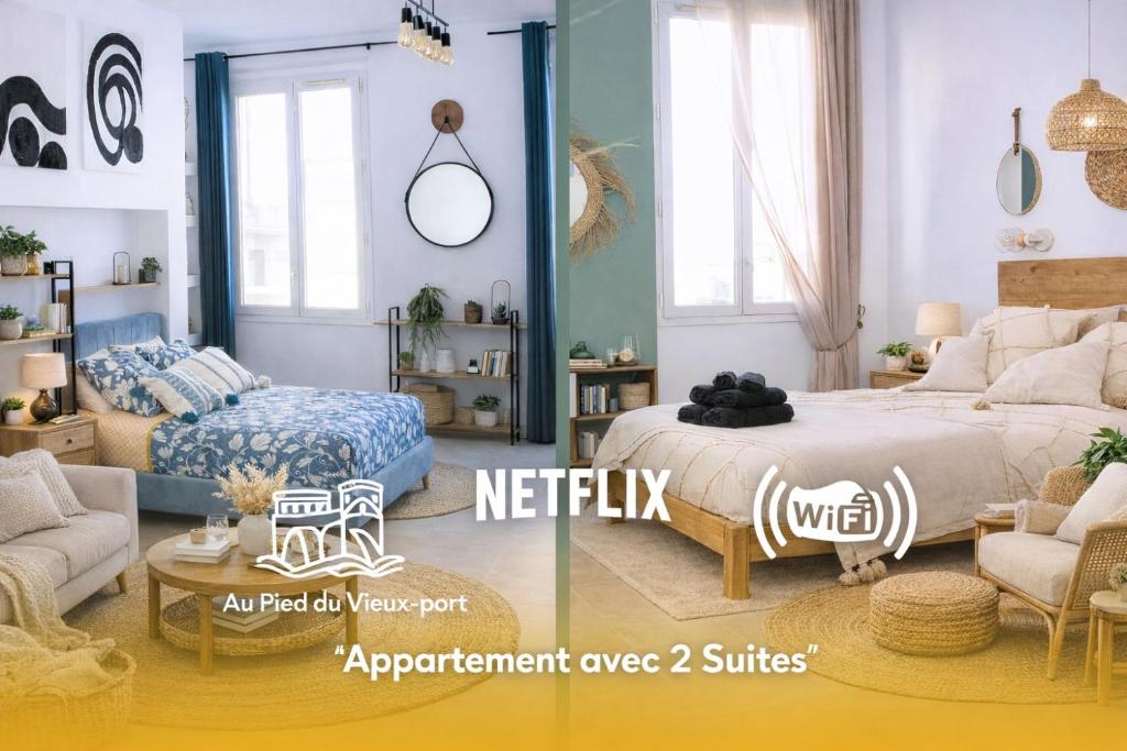 2 Suites au Vieux-Port Marseille- Clim Netflix Wifi - 1