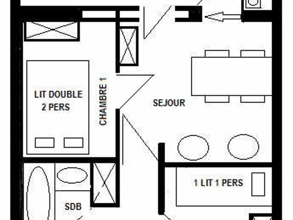 Charmant appartement rénové 2/3 pièces pour 5 pers, proche pistes et commerces, parking gratuit - FR-1-329-29 - 5