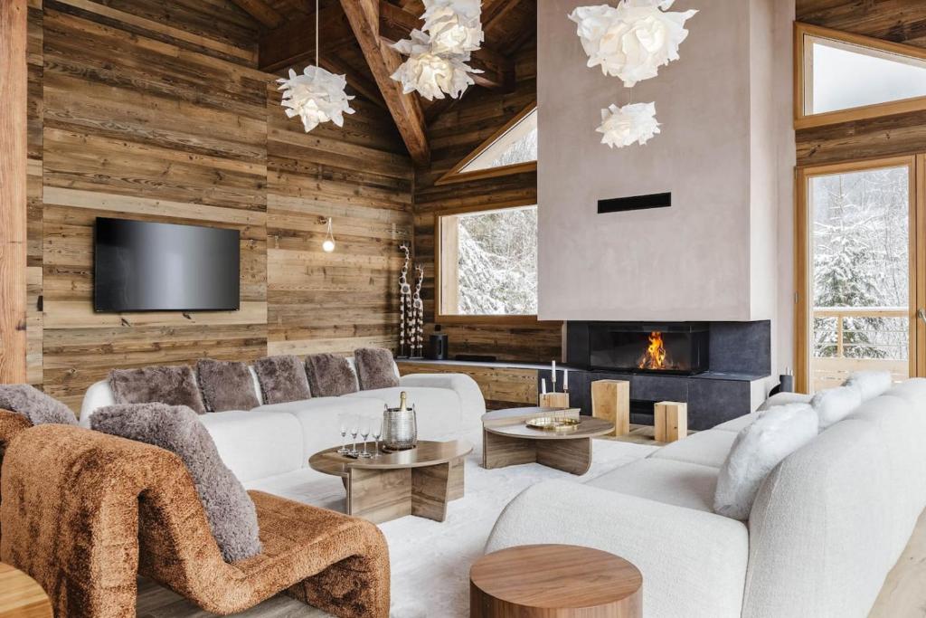 7 Summits - Chalet 230m2 Salon Cathedrale Vues Cheminee - 5