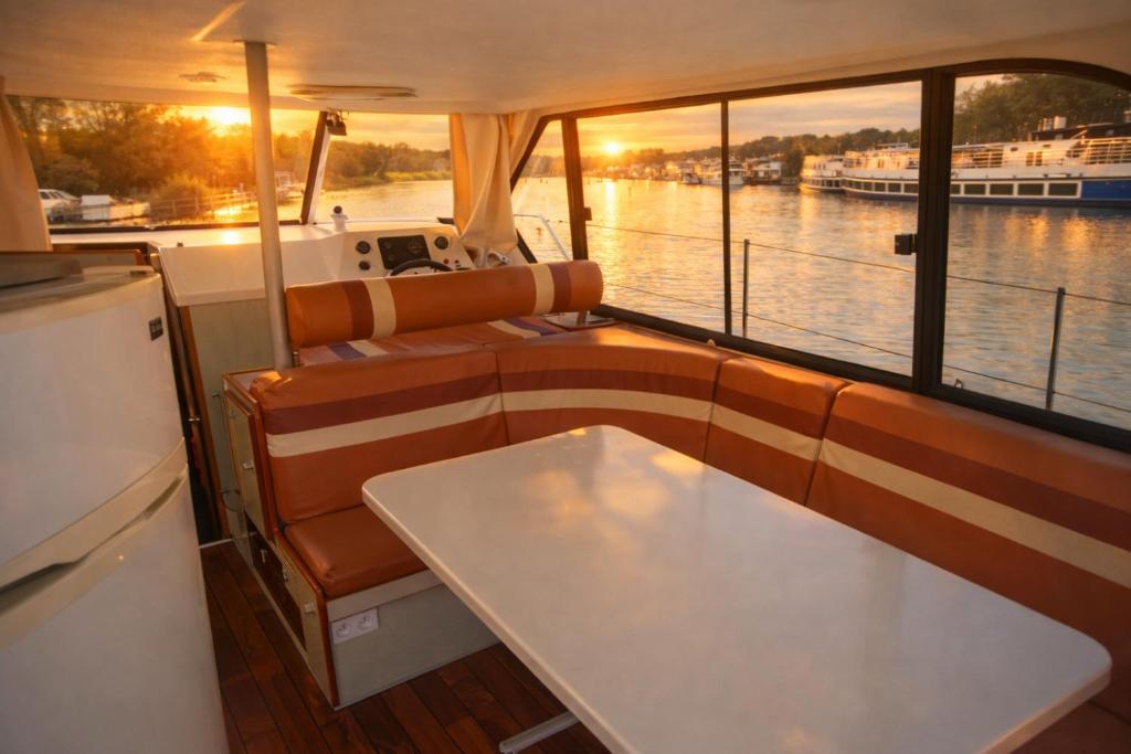 Bateau 6 personnes sans permis terrasse à quai ou Supplément Navigation - 4