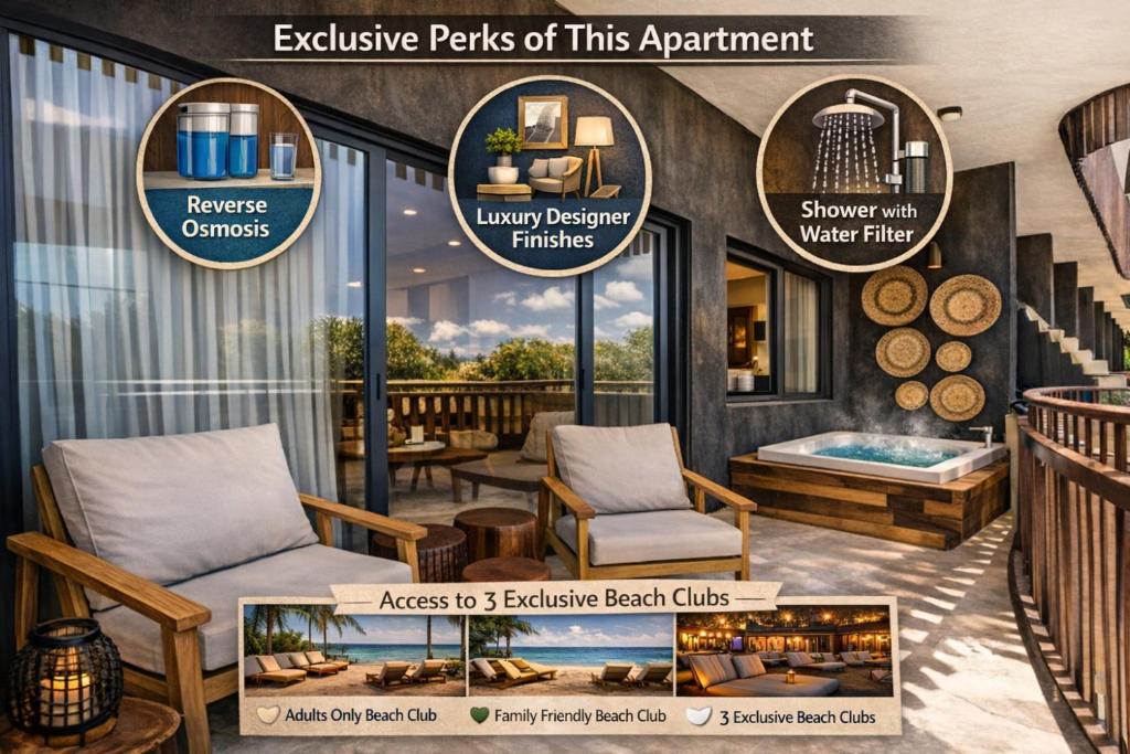 2BR in Tulum Hotel Zone - SPA Jacuzzi - FREE Beach Club Access - 2