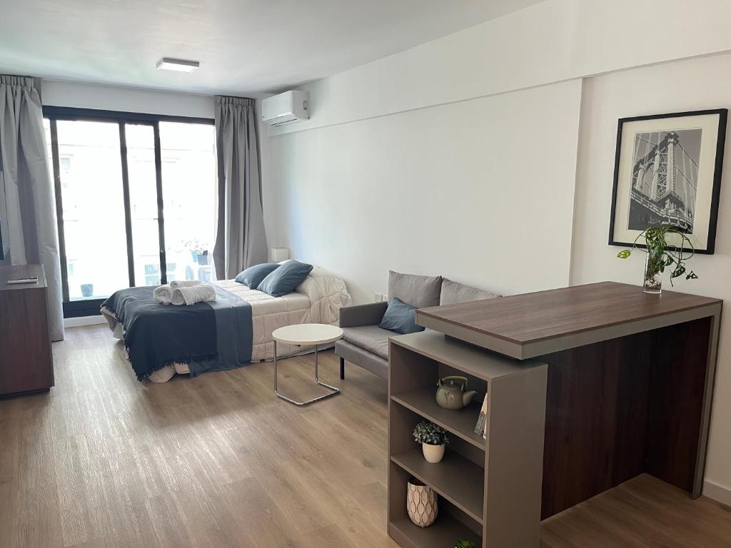 Modern apartment with balcony and desk for students - 3