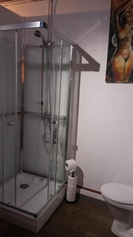 Bathroom, Brimarsbru sleep inn-art Gallery in Keflavik