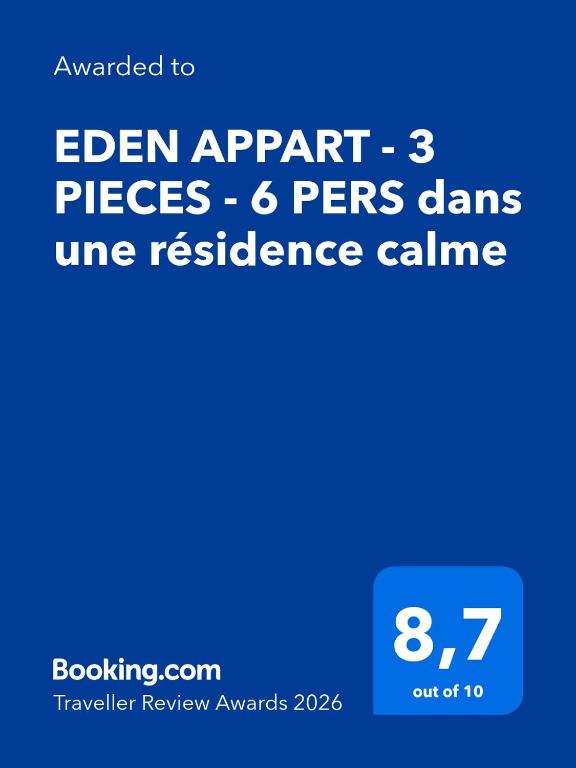 EDEN APPART - 3 PIECES - 6 PERS dans une résidence calme - 2