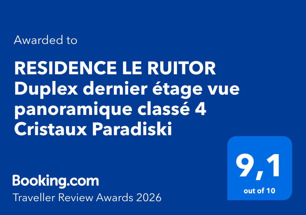 RESIDENCE LE RUITOR Duplex dernier étage vue panoramique classé 4 Cristaux Paradiski Piscine privée chauffée en ETE - 5