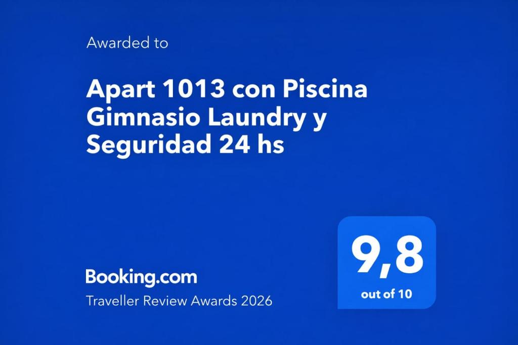 Apart 1013 con Piscina Gimnasio Laundry y Seguridad 24 hs - 2