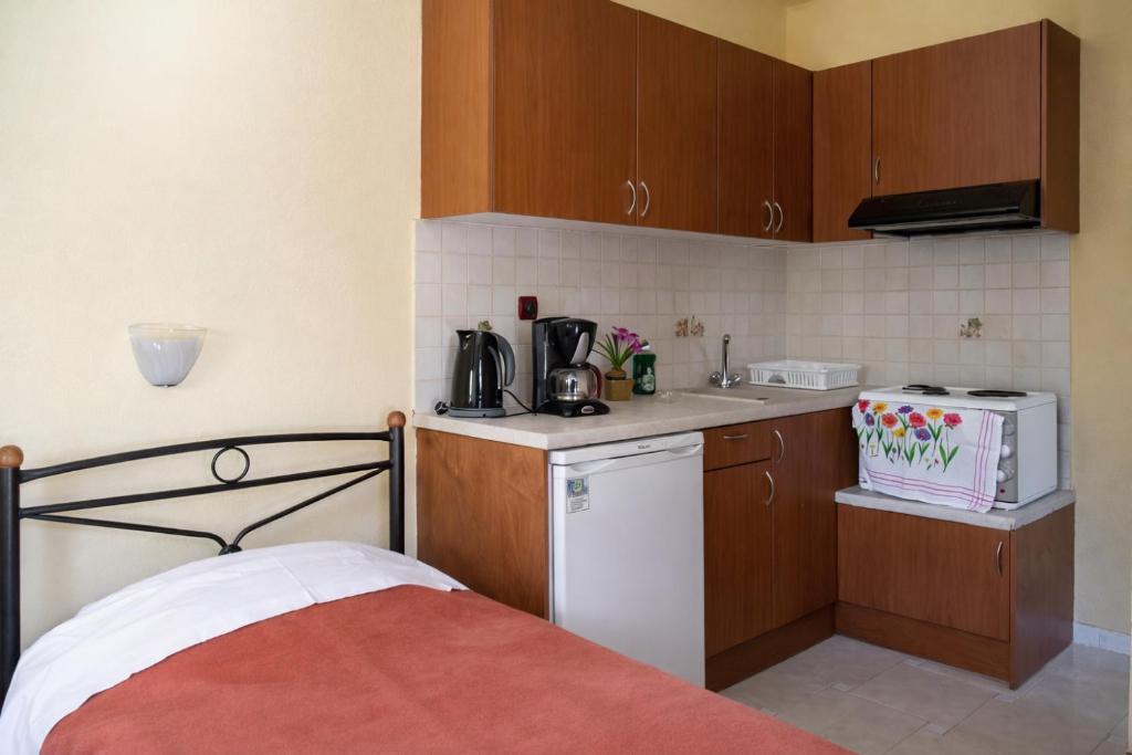 Kitchen, Agali Beach Apartments Seaside Stay in Chios in Marmaro (Kardamila)