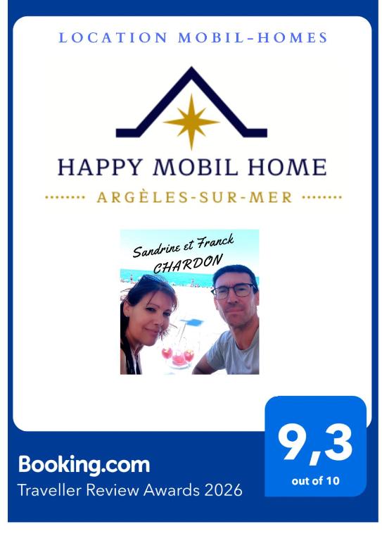 HappyMobilhome Argelès-sur-mer -plage à 500m- Camping 4 étoiles Del Mar - 2