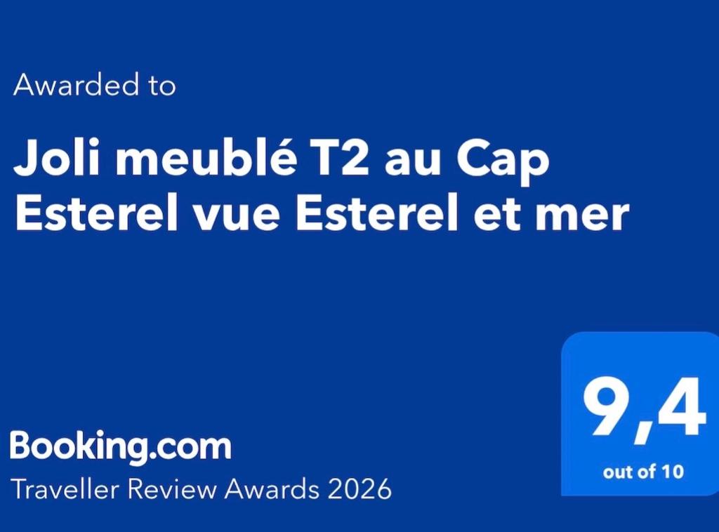 Joli meublé T2 au Cap Esterel vue Esterel et mer - 2