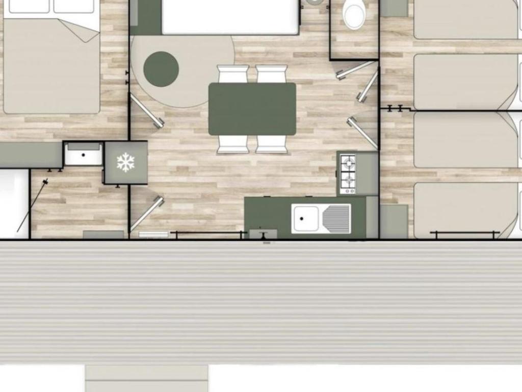 Mobil-home spacieux avec terrasse à Six-Fours-les-Plages - API-1-52-867 - 4