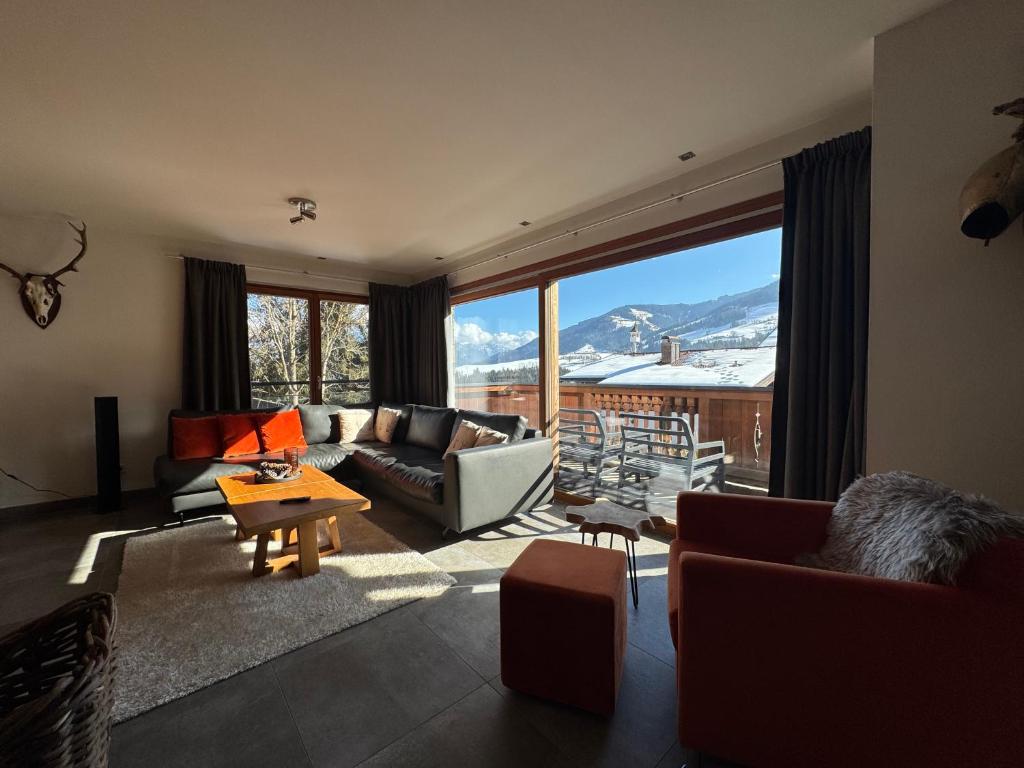 Mountain Lodge Leogang- Modernes Alpen Apartment, Balkon, Bergblick, Kamin, Sauna - 5