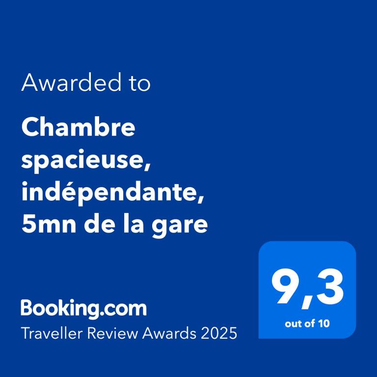 Chambre spacieuse, indépendante, 700m de la gare - 2