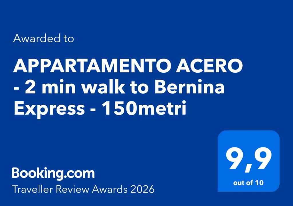 APPARTAMENTO ACERO - 2 min walk to Bernina Express - 150metri - 3