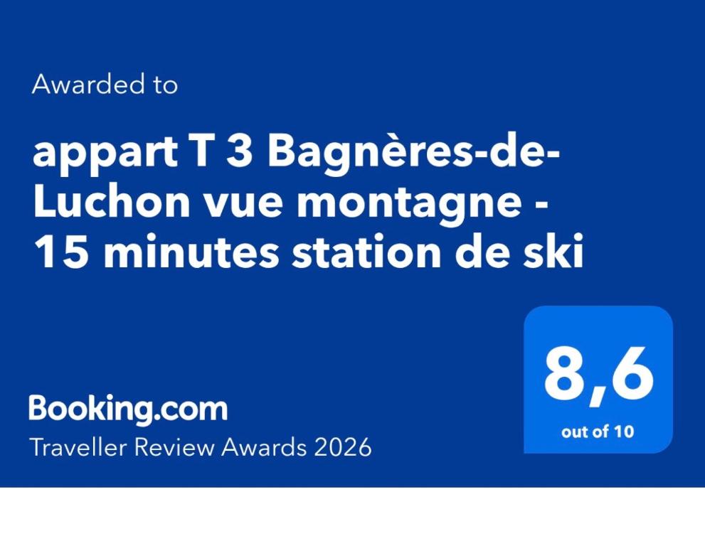 Bagnères-de-Luchon de Luchon T3 vue montagne 15 minutes station de ski, piscine de juin - septembre - 3