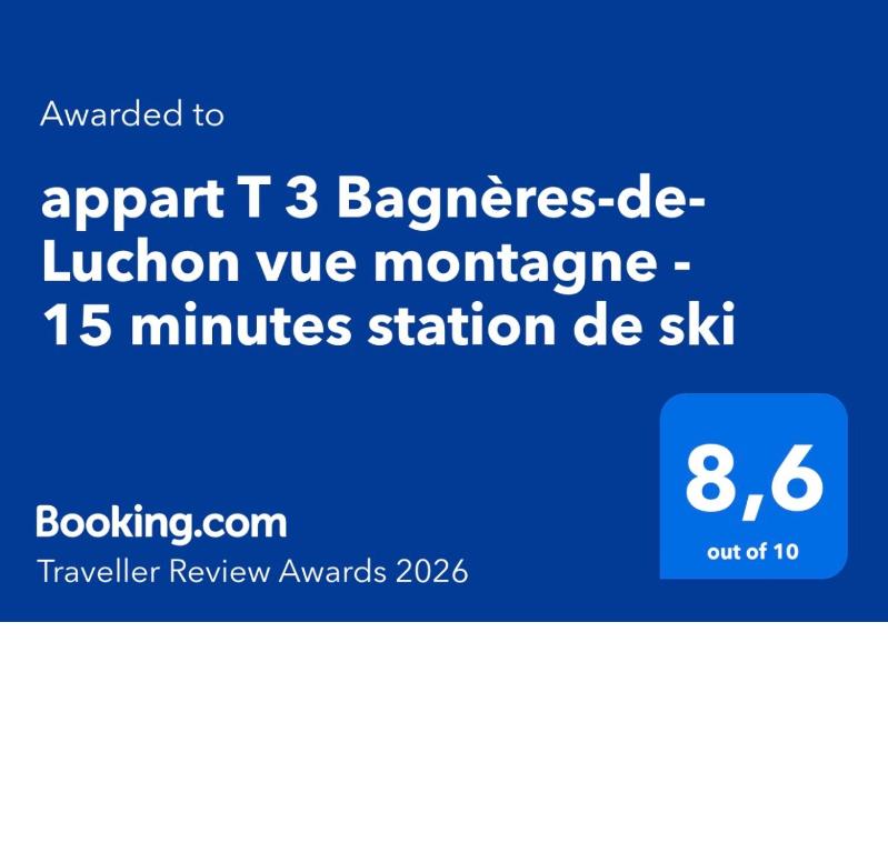 Bagnères-de-Luchon de Luchon T3 vue montagne 15 minutes station de ski, piscine de juin - septembre - 2