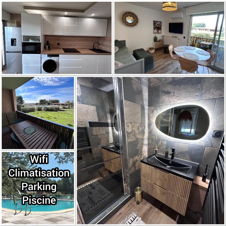 L' instant Bohème T2 1 chambre clim , piscine , parking wifi - 1