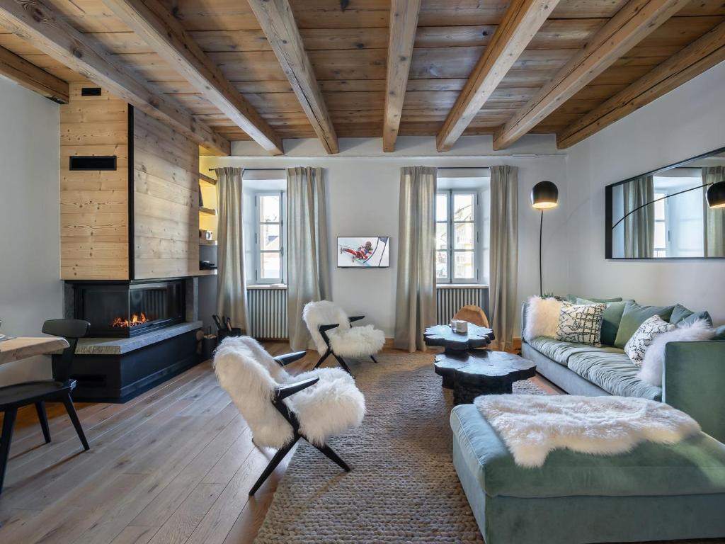 Appartement rénové 3 ch, centre Megève, parking, wifi - 1