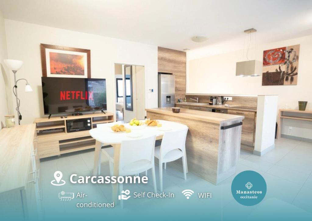 Air-conditioned 2 bedroom apartment with Terrace Parking Carcassonne - 1