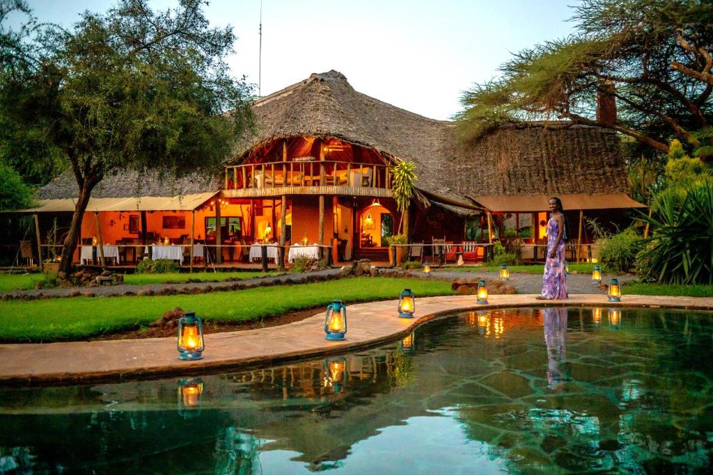 Exterior view, Tawi Lodge in Amboseli National Park
