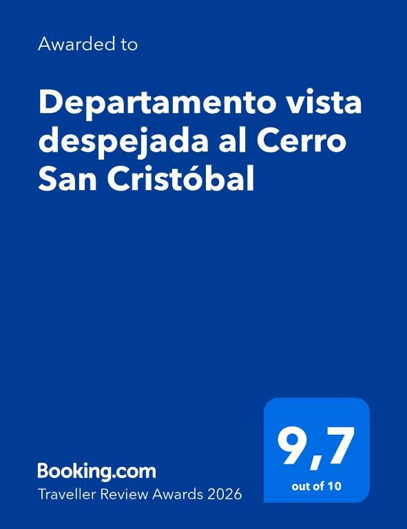 Departamento vista despejada al Cerro San Cristóbal - 3