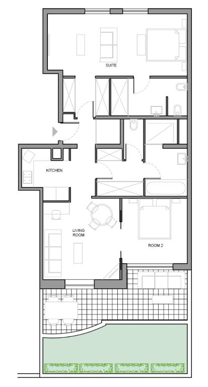 Côté Croisette LUXE - 2BdR 2 bthR 2 toilets -Terrace, AC, parking & lift - 2