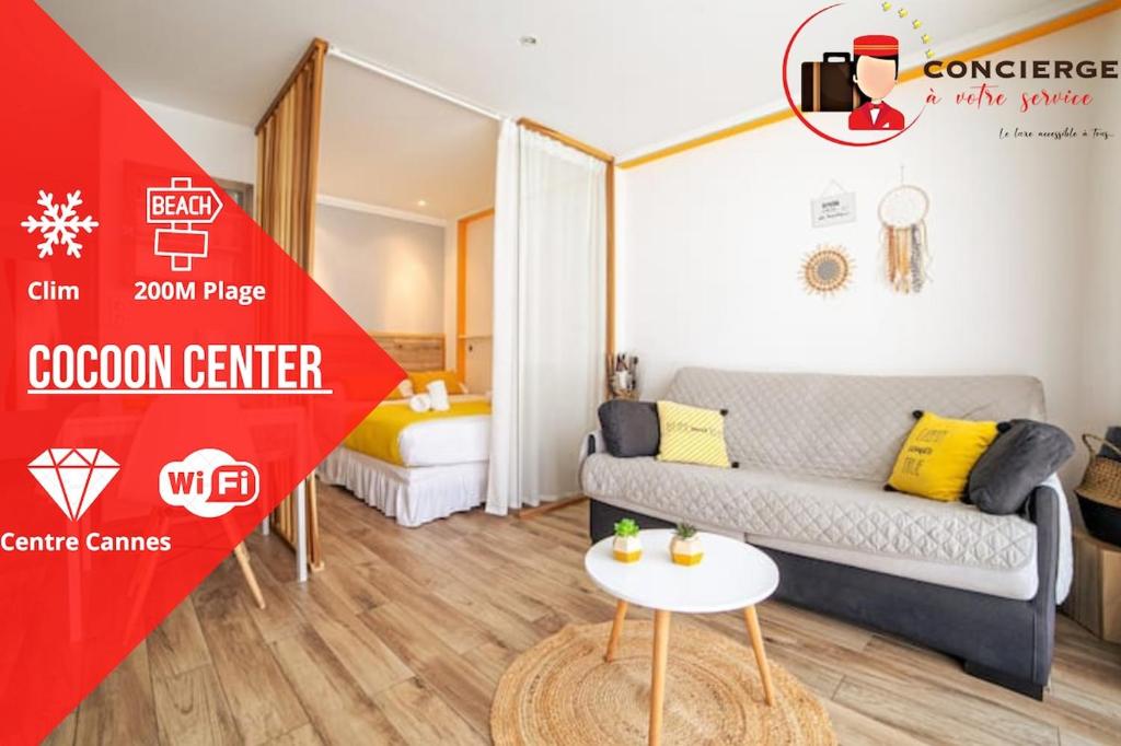 Cocoon Center - Rue d'antibes - 200m plage- Clim - wifi - Unique - 1