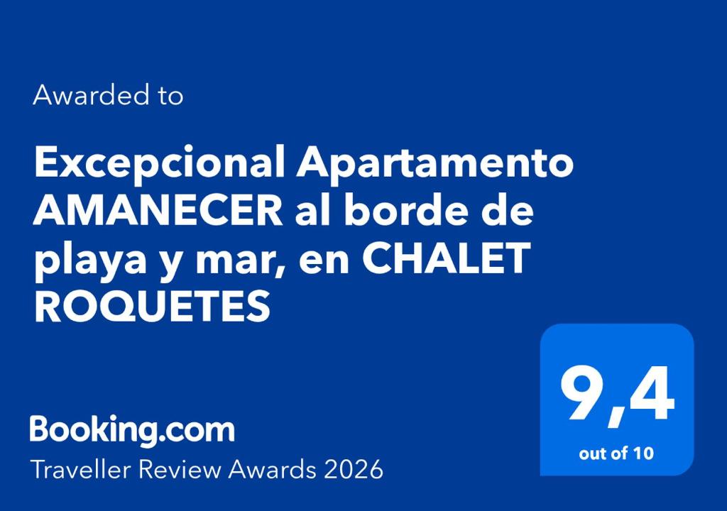 Excepcional Apartamento AMANECER al borde de playa y mar, en CHALET ROQUETES - 4