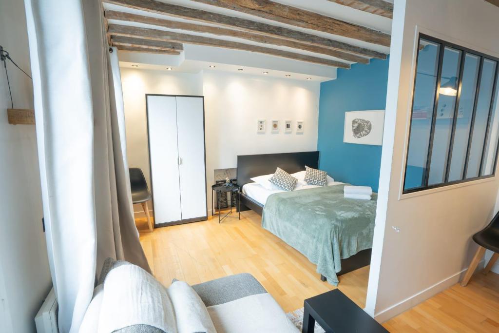 Grand studio loft bien equipe a Paris 15 - 2P - 1