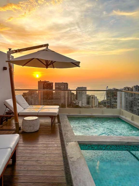 Designer Apartment Barranco Pool & Jacuzzi Ocean View - 1