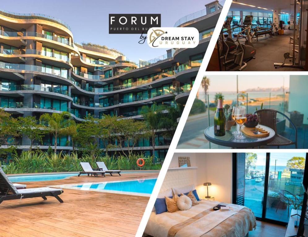 Forum Puerto del Buceo - Apartamento de 1 Dormitorio con vista al mar - Piscinas climatizadas interiores y exteriores - Sauna - Gimnasio completo y moderno - concierge 24 horas - Acepta mascotas - 1