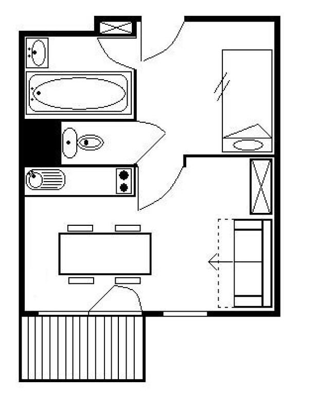 Résidence Gentianes - Studio standard ·Proche des pistes · Balcon MAE-3184 - 3