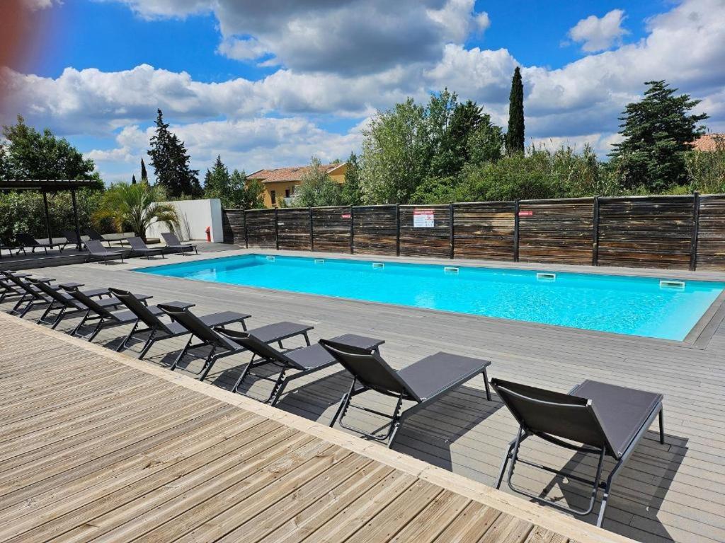 Studio Bleu Aix-en-Provence terrasse, piscine, parking - 4
