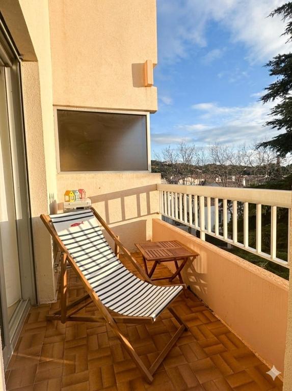 Plage à 2 min-Sous les pins - Balcon - Clim - T2 cosy - 3