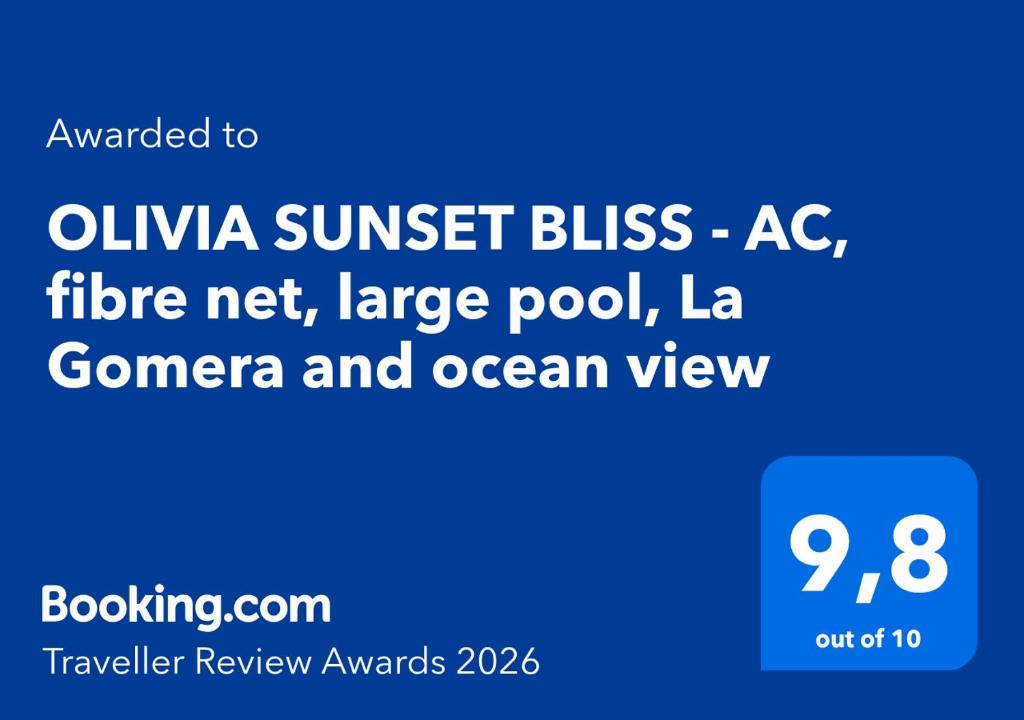OLIVIA SUNSET BLISS - AC, fibre net, large pool, La Gomera and ocean view - 2