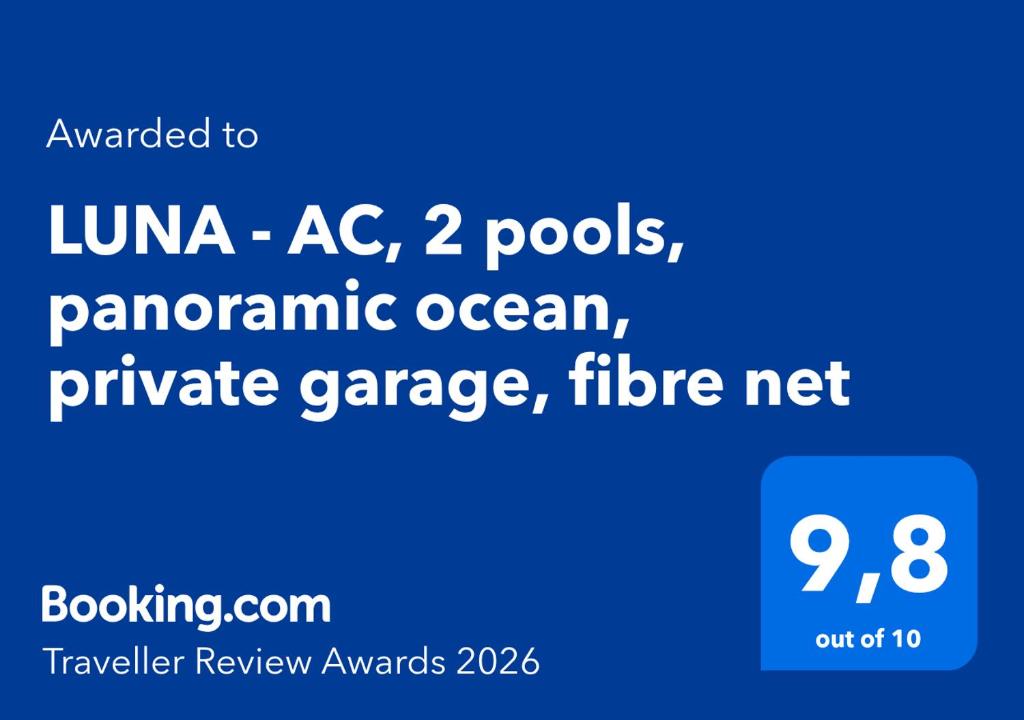 LUNA - AC, 2 pools, panoramic ocean, private garage, fibre net - 2