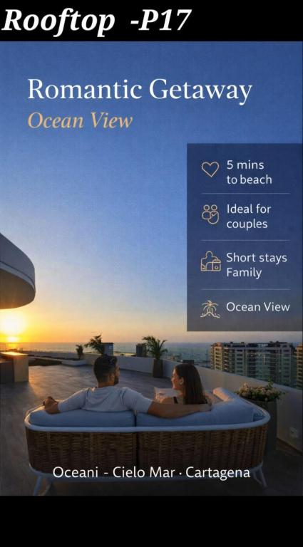Apartamento familiar 2 Habitaciones, Vista Ciénaga Rooftop Piso 17 Cielo Mar Cartagena - 1