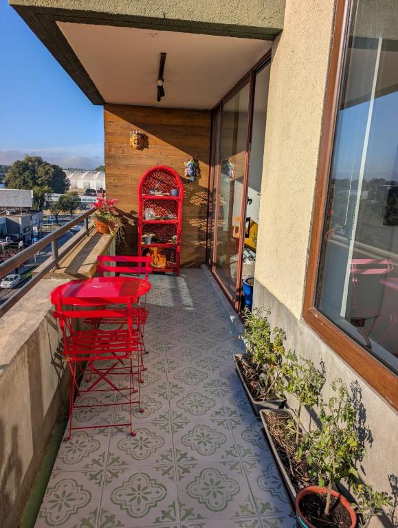 Depto con terraza y vista a volcanes, parking, Smart TV y self check-in - 4