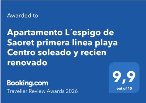 Apartamento L´espigo de Saoret primera linea playa Centro soleado y recien renovado - 3