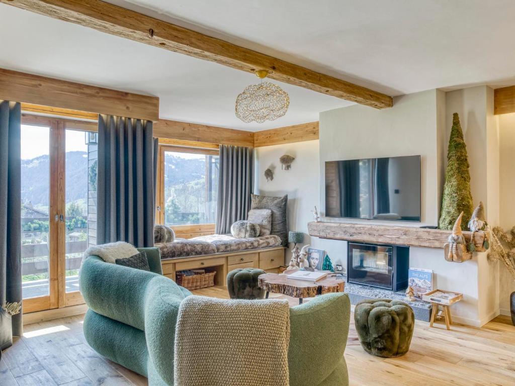 Charmant appartement 2 chambres avec cheminée et parking à Megève - FR-1-453-254 - 1