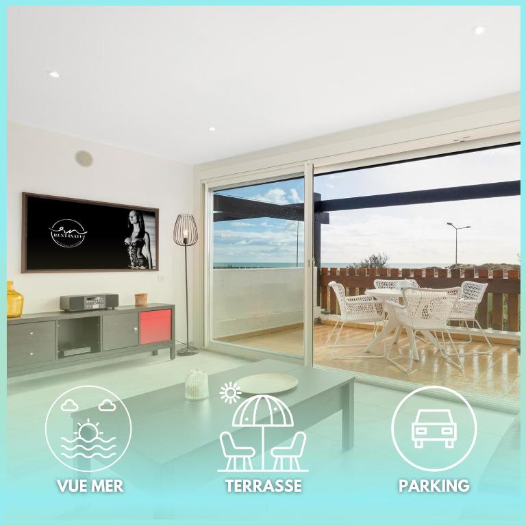 Villa Aphrodite - vue mer - terrasse - parking - climatisation - Village Naturiste - 1