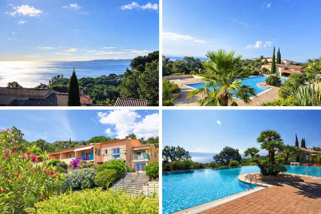 vue mer exceptionnelle, terrasse, piscines et tennis domaine au calme - 5
